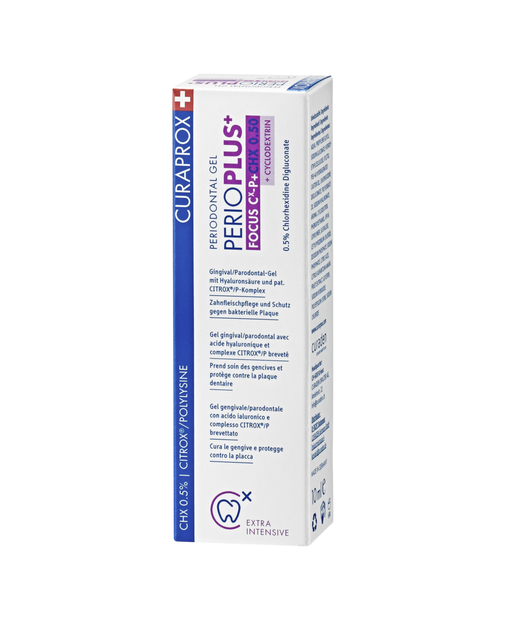 CURAPROX Perio Plus antibakterinis dantenų gelis su chlorheksidinu 0,5%, 10 ml - Image 2