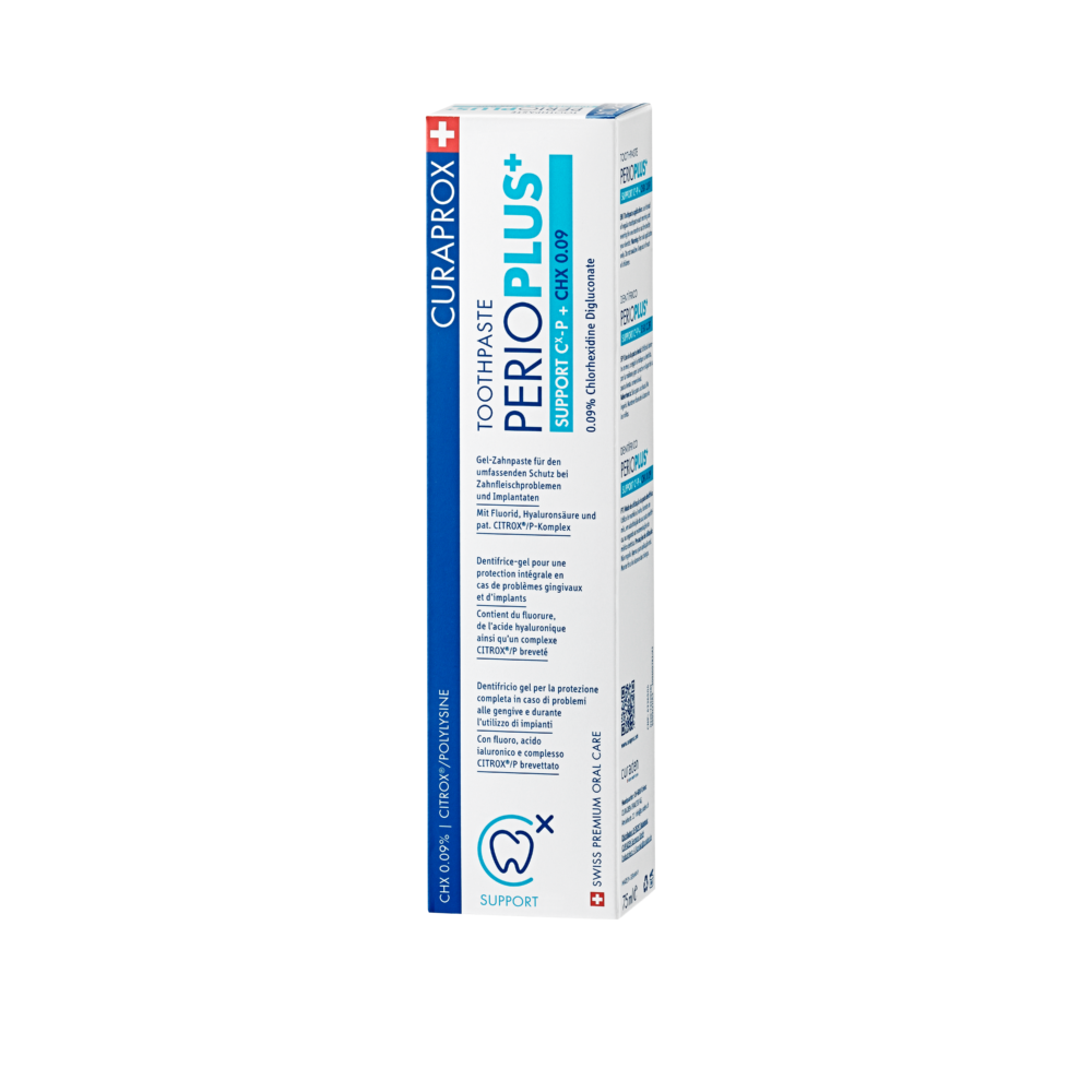 CURAPROX antibakterinė dantų pasta su 0,09 % chlorheksidino PERIO PLUS+ SUPPORT, 75 ml - Image 2