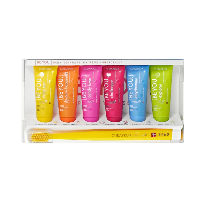 CURAPROX Dantų pastų rinkinys BE YOU, (6 x 10 ml + CS 5460 ULTRA SOFT)