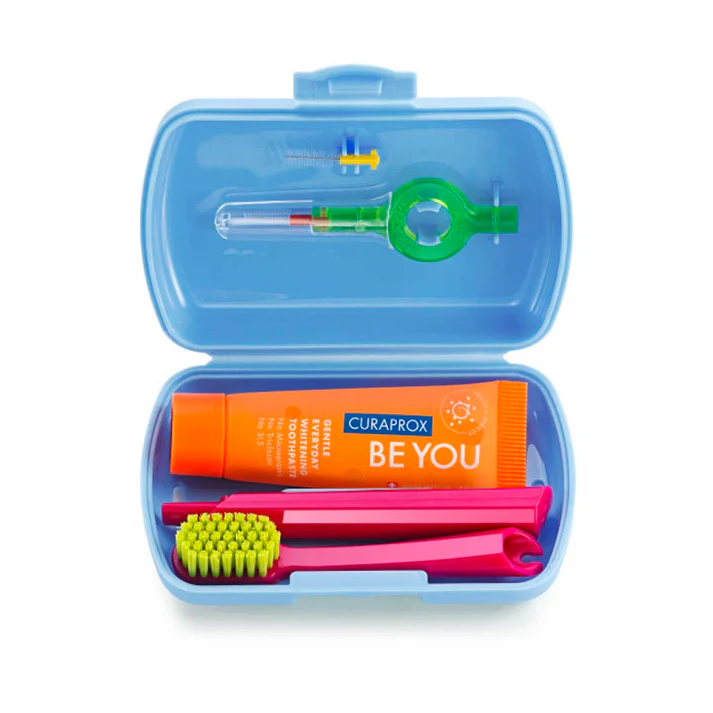CURAPROX TRAVEL SET Kelioninis rinkinys BE YOU, mėlynas