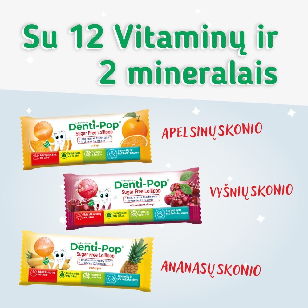 Denti-POP becukriai čiulpinukai su vitaminais ir mineralais - Image 5